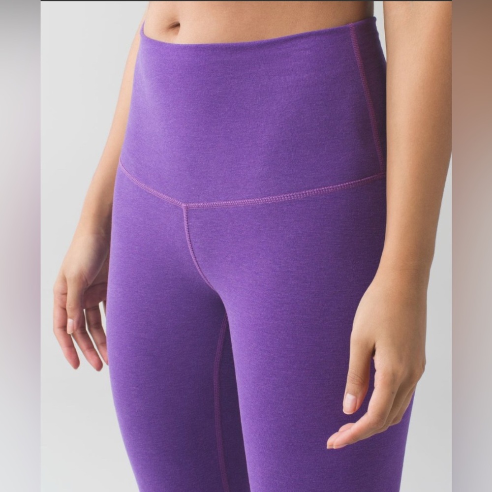 LULULEMON Wunder Under Pant (Hi-Rise) Cotton – Heathered Tender Violet Size 8